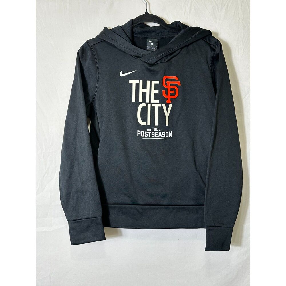Nike Black San Francisco Giants 2021 Postseason Dugout Pullover Hoodie NWT SZ M